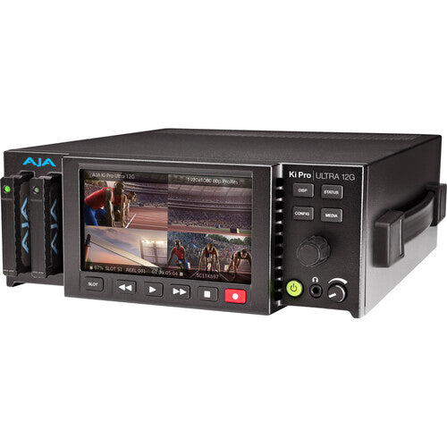 AJA Ki Pro Ultra 12G DCI/UHD/HD Recorder and Player with SDI & HDMI - Professional Video Recording for Film, TV & Live Production
