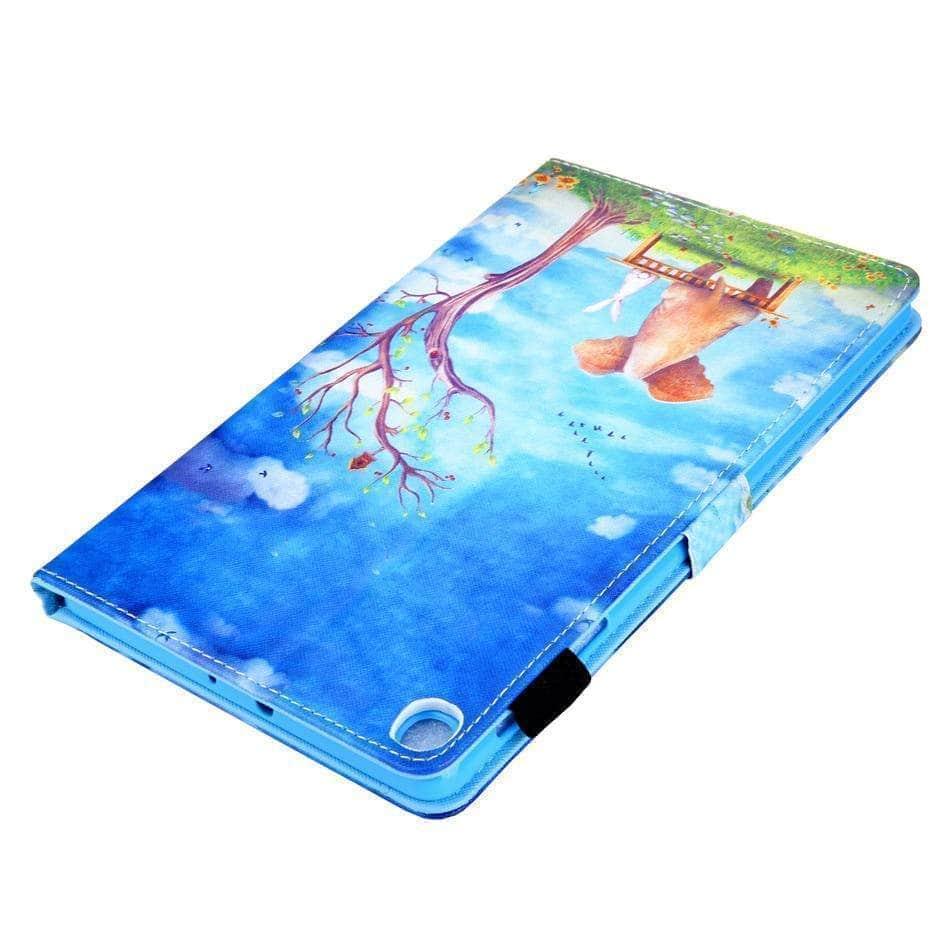 Samsung Galaxy Tab A 8.0 (2019) SM-T290/T295/T297 Case - Cute Cartoon PU Leather Protective Cover with Kickstand for Kids & Adults - Perfect for School, Travel & Home Use