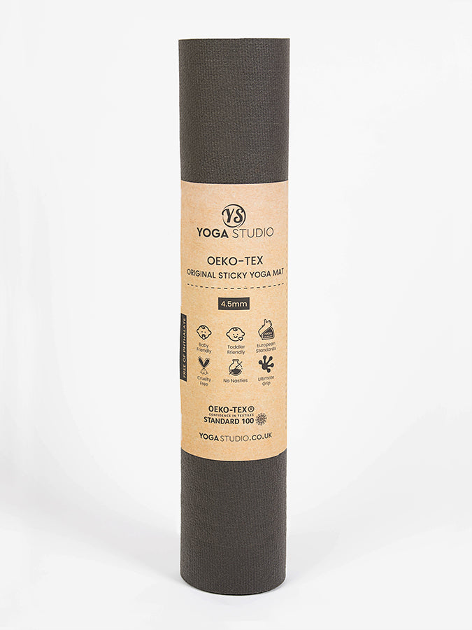 Eco-Friendly Non-Slip Yoga Mat 4.5mm Thick - Oeko-Tex Certified for Home & Studio Practice - Perfect for Hot Yoga, Pilates and Meditation