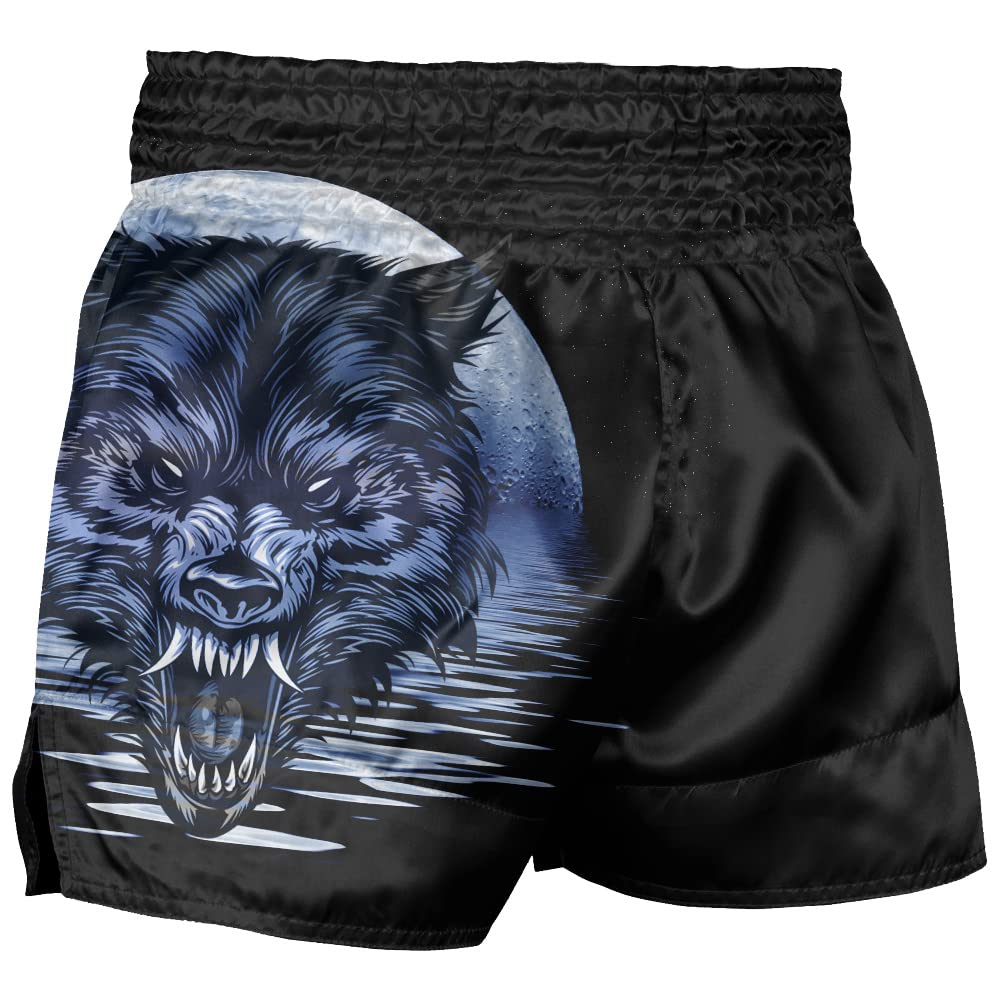 Men's Red Cross Muay Thai Boxing Shorts - Breathable Gym Sports Trunks for MMA, Kickboxing & Training - Perfect for Workouts & Martial Arts