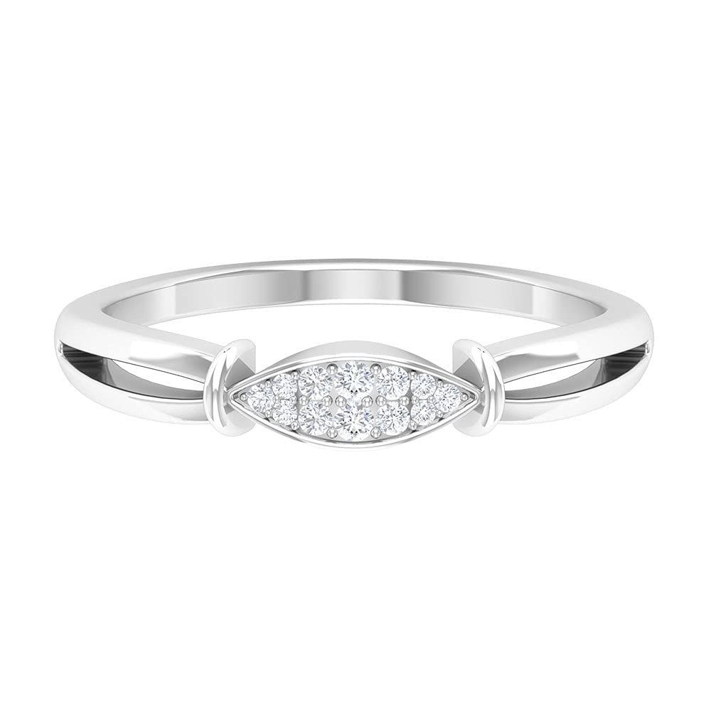14K Solid Gold Diamond Promise Ring for Women - Certified Geometric Engagement Ring - Perfect for Anniversaries, Proposals & Special Occasions