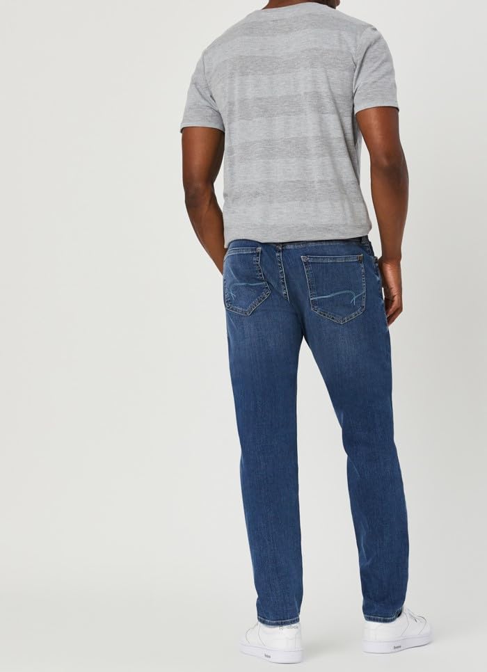 Mavi Jake Men's Slim Fit Jeans - Regular Rise, Slim Leg, Medium Wash Blue Denim (40x32) | Comfortable & Stylish for Casual Wear, Office & Night Out