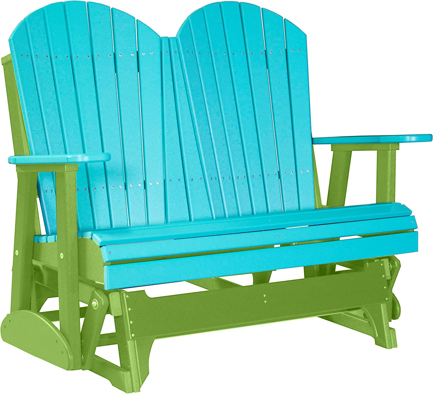 Aruba Blue on Lime Green