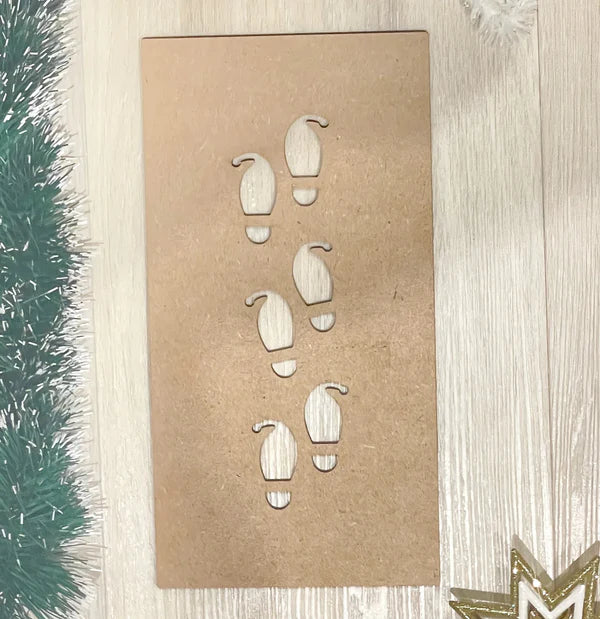 Elf on the Shelf Footprint Stencil Kit - Christmas Decoration Template for DIY Santa's Helper Footprints - Perfect for Holiday Crafts, Classroom Activities & Family Fun