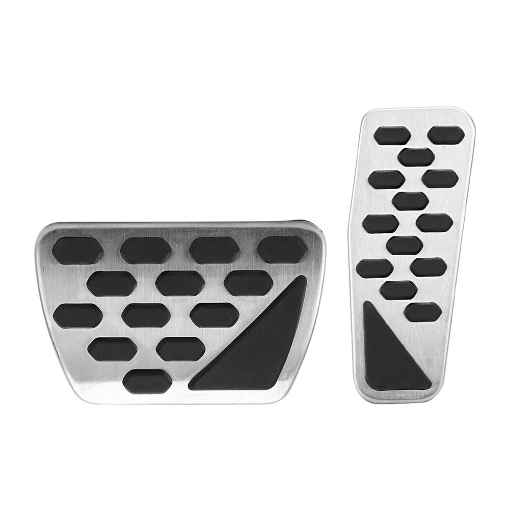 Stainless Steel Foot Pedal Cover Kit for Jeep Wrangler JL 2018-2019 - Non-Slip Gas Brake Pedal Covers & Footrest Pad - Durable Auto Accessories for Off-Road Driving & Daily Commute