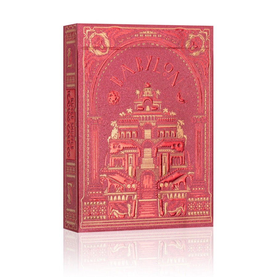 Premium Ruby Red Babylon Playing Cards - Elegant Design for Poker, Magic Tricks & Card Games | Perfect for Casino Nights, Gifts & Collectors