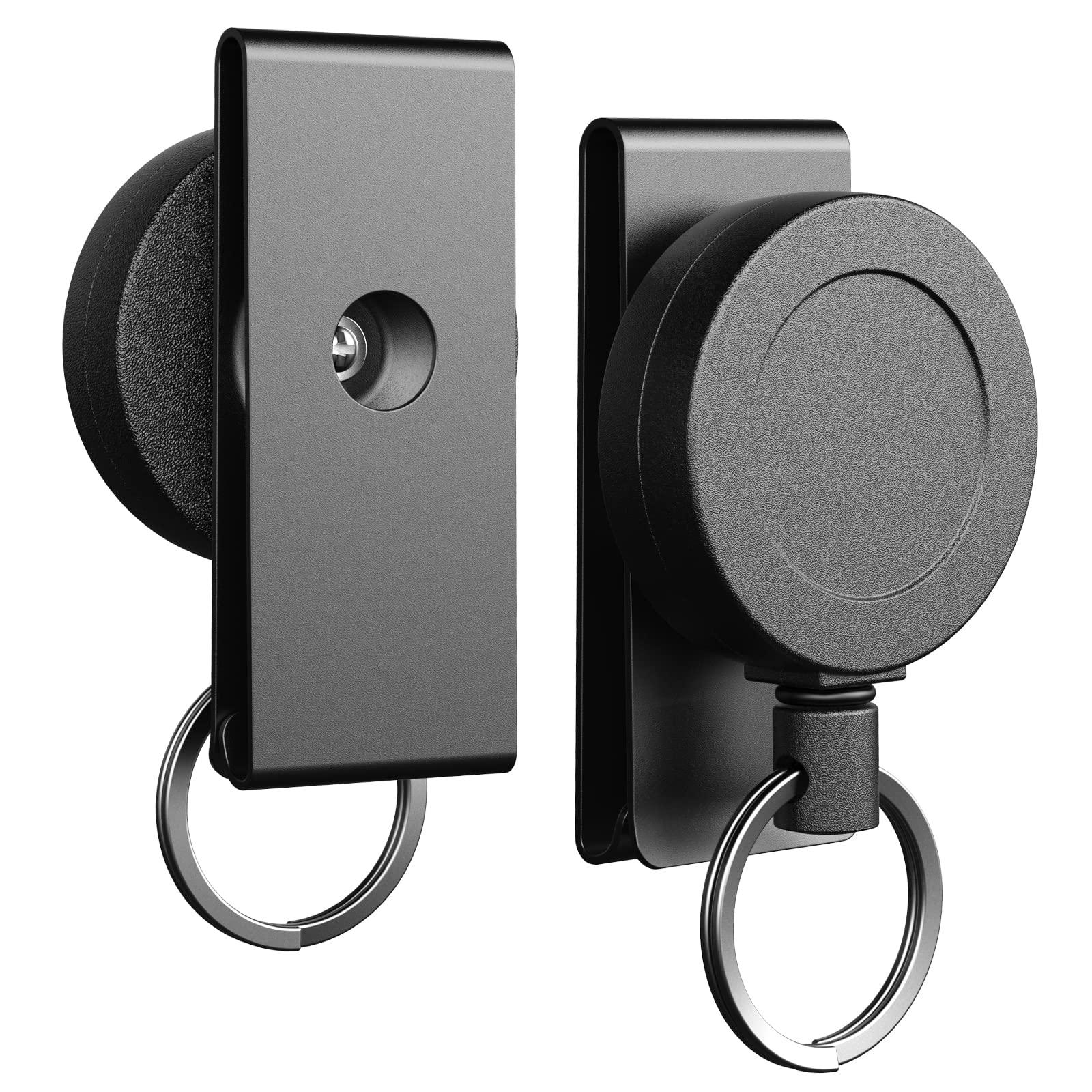 TALONITE 2 Pack Heavy Duty Retractable Keychain with Belt Clip - 360° Swivel Stealth Key Ring Extender for Car Keys, Work ID Badges & Home Security - Durable Key Organizer for Everyday Carry