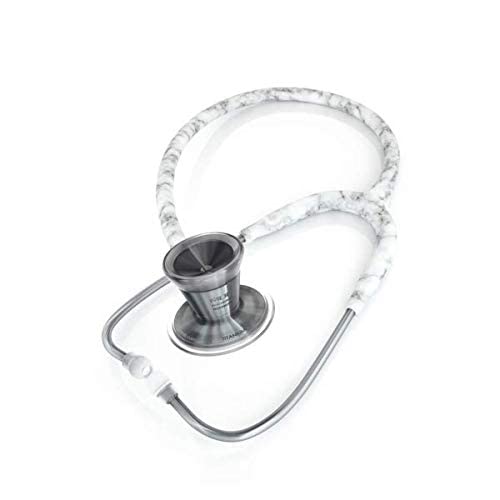 MDF Instruments Marble Metalika ProCardial Cardiology Stethoscope - Limited Edition Mprints, Lightweight Titanium, Dual Head Stethoscope for Adults with Marble Tube & Metalika Chestpiece (MDF797TMBMT) - Ideal for Doctors, Nurses, and Medical Professionals in Hospitals & Clinics