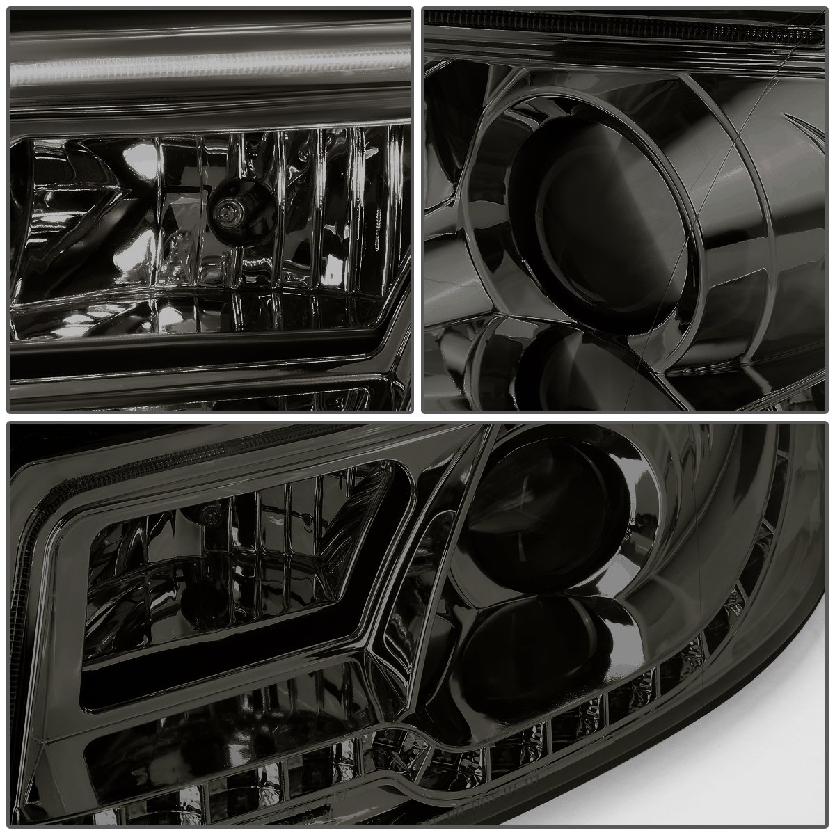 DNA Motoring HL-HPL-DRL-A402-SM Passenger Side Headlight Assembly - Compatible with Select Car Models | Perfect for Night Driving & Vehicle Upgrades