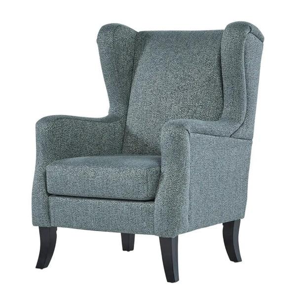 Premium Gabon Platinum Wingback Chair 11400WBX - Luxurious Accent Chair for Living Room, Bedroom, or Office - Elegant Home Decor & Comfortable Seating