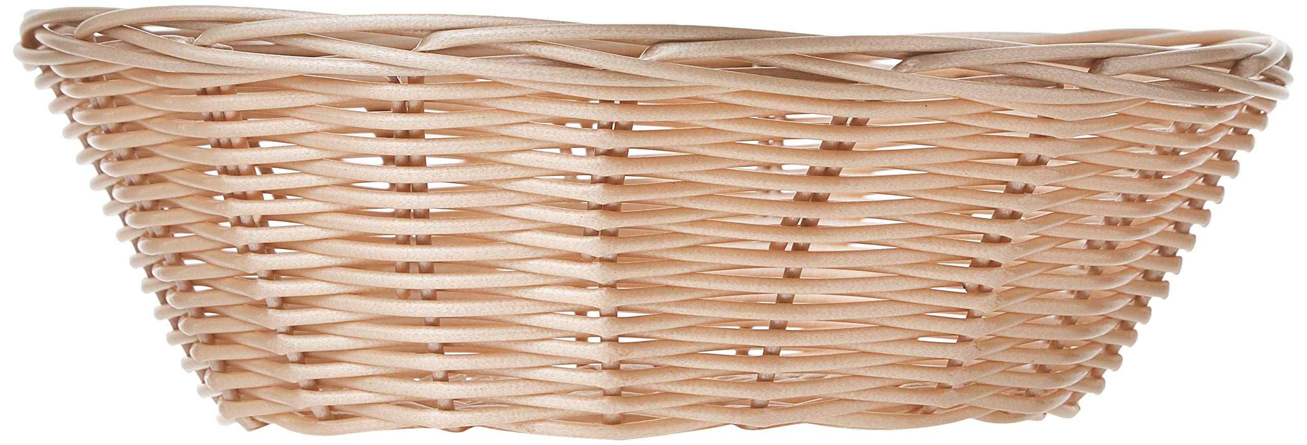 Premium Round Woven Bread Baskets Set of 12 - Durable Polypropylene Serving Baskets for Bread Rolls, Pastries & Baked Goods - Ideal for Restaurants, Bakeries & Home Kitchen Use - Beige (BB-8R)