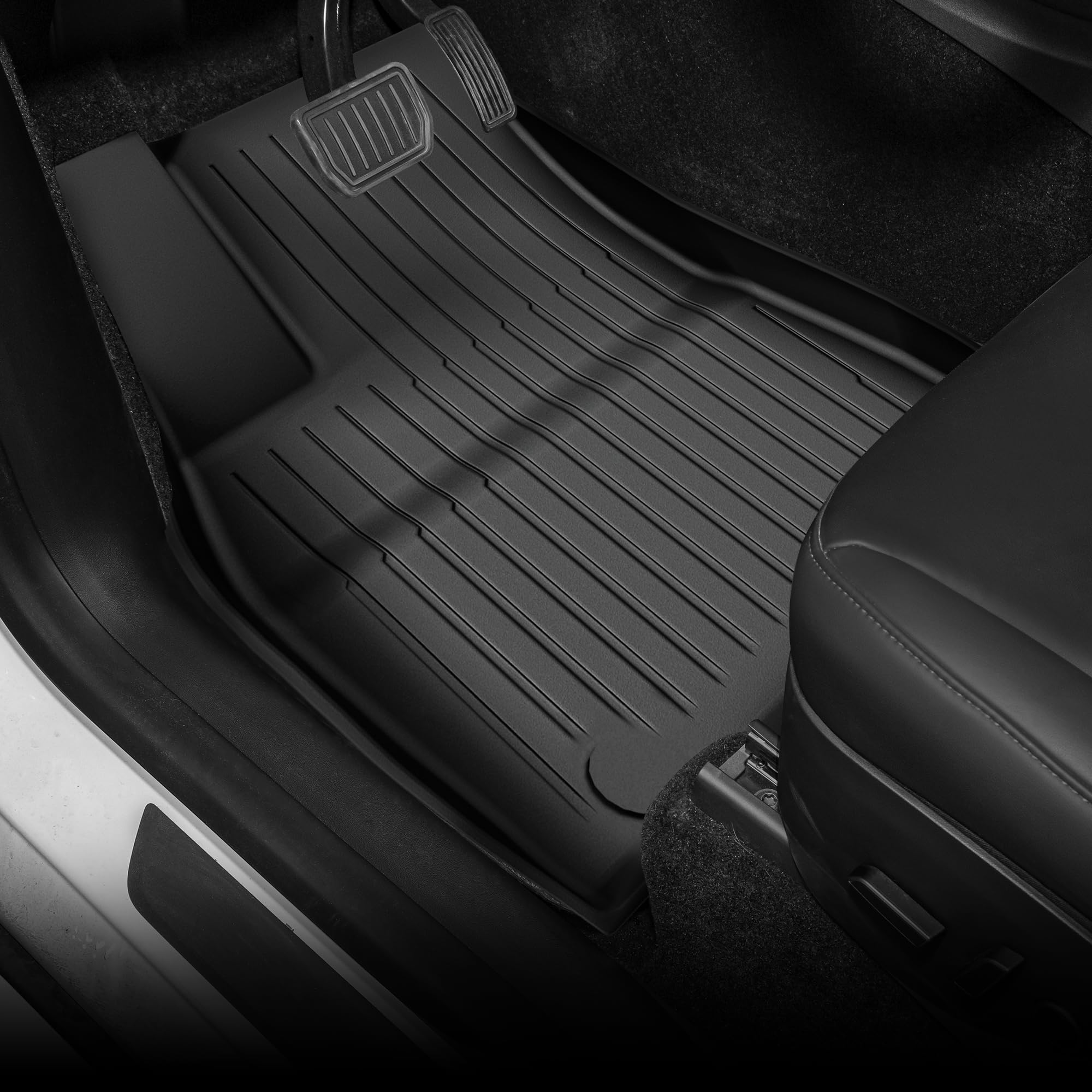 OEDRO Custom Fit All-Weather Floor Mats for Tesla Model Y 2020-2024 | Durable TPE Interior & Trunk Liners | 6-Piece Set (Fits 5-Seat Only) | Perfect for Daily Commute, Road Trips & Outdoor Adventures