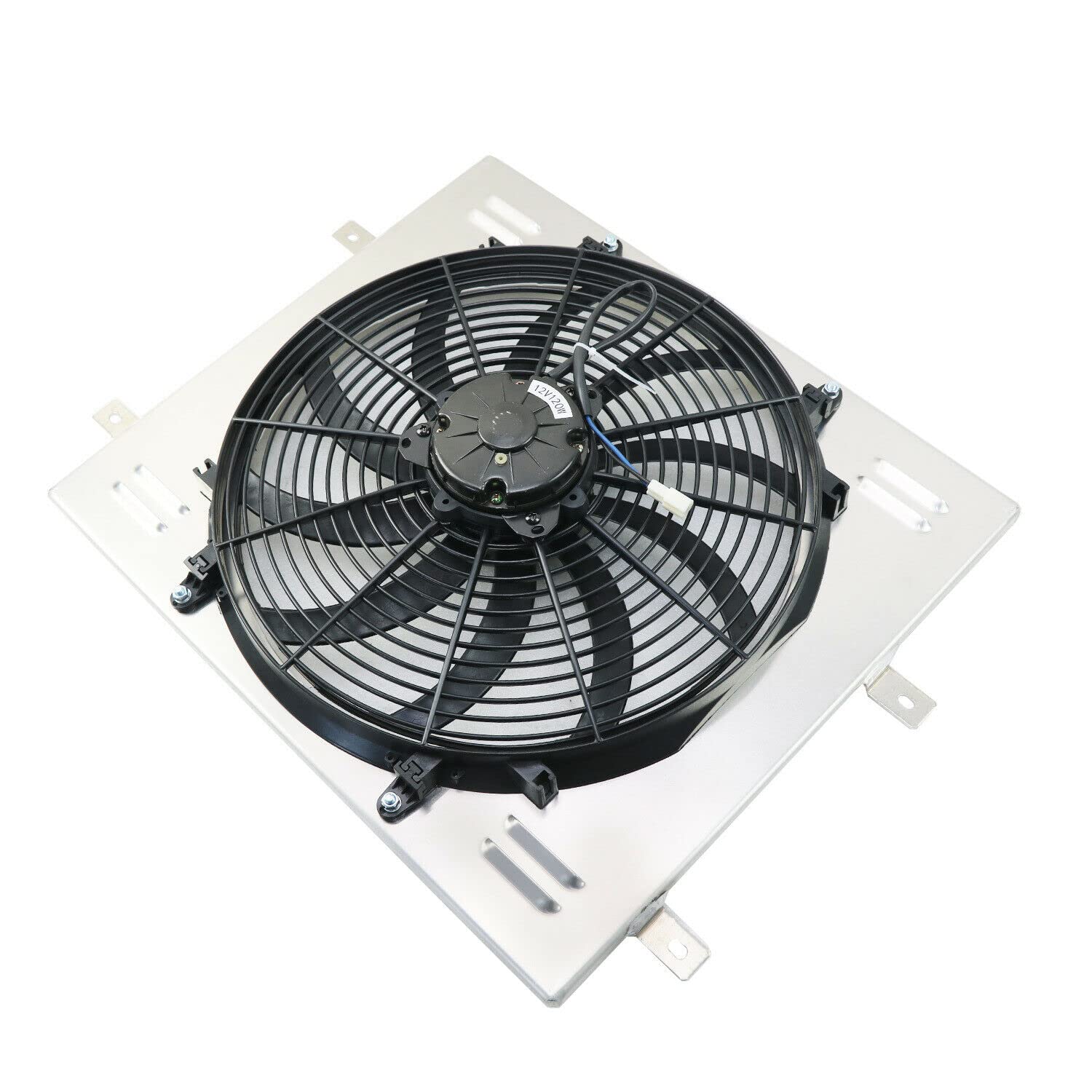 Aluminum Radiator Shroud Fan with Relay Kit for 1987-2006 Jeep Wrangler YJ & TJ (2.4L-4.2L) - Perfect for Off-Roading, Overheating Protection & Engine Cooling Upgrade