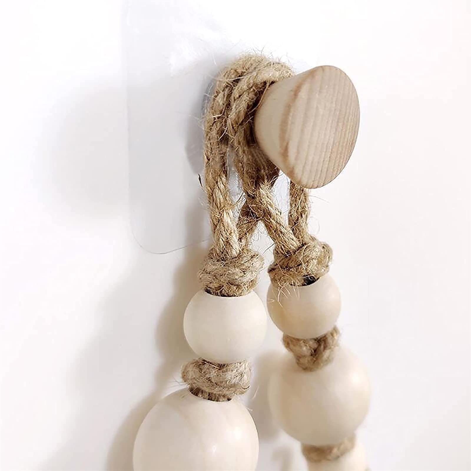 Self-Adhesive Toilet Paper Holder - Retro Industrial Rope Tissue Roll Holder, Wall Mounted Bathroom Towel Rack for Hotel, Kitchen & Home (55cm, Off-White Jute Rope) - Perfect for Small Spaces & Modern Decor
