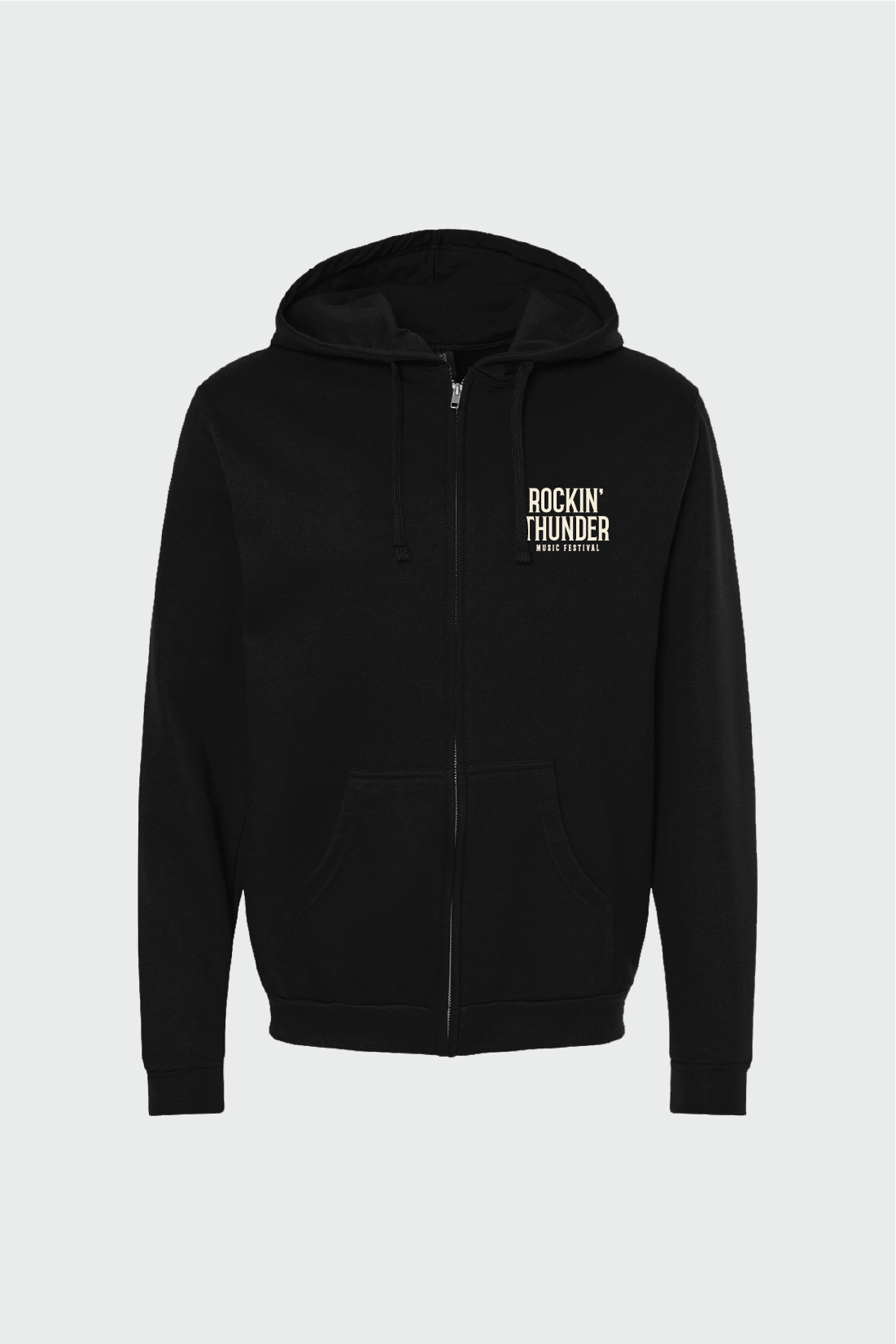 Rockin' Thunder Zip Hoodie for Men & Women - Stylish Fleece Jacket with Front Pockets | Perfect for Outdoor Activities, Casual Wear & Street Fashion