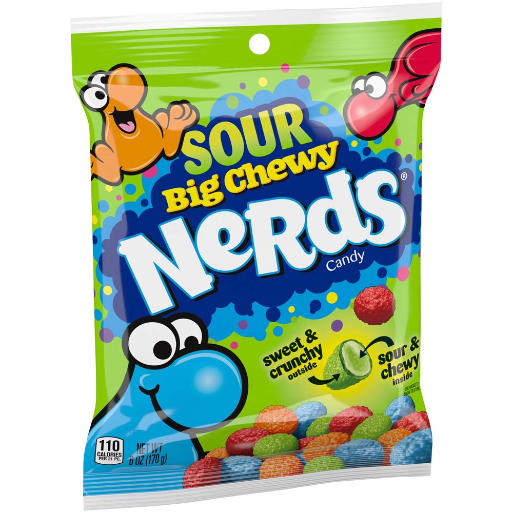 Nerds Sour Big Chewy Candy - 6 Ounce (8 Count Pack) | Bulk Sour Candy for Parties, Halloween Treats & Movie Night Snacks