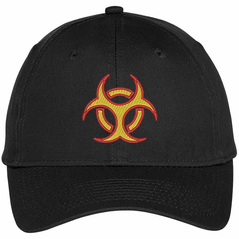 Trendy Biohazard Symbol Embroidered Dad Hat - Vintage Baseball Cap for Men & Women | Perfect for Streetwear, Cosplay & Outdoor Activities