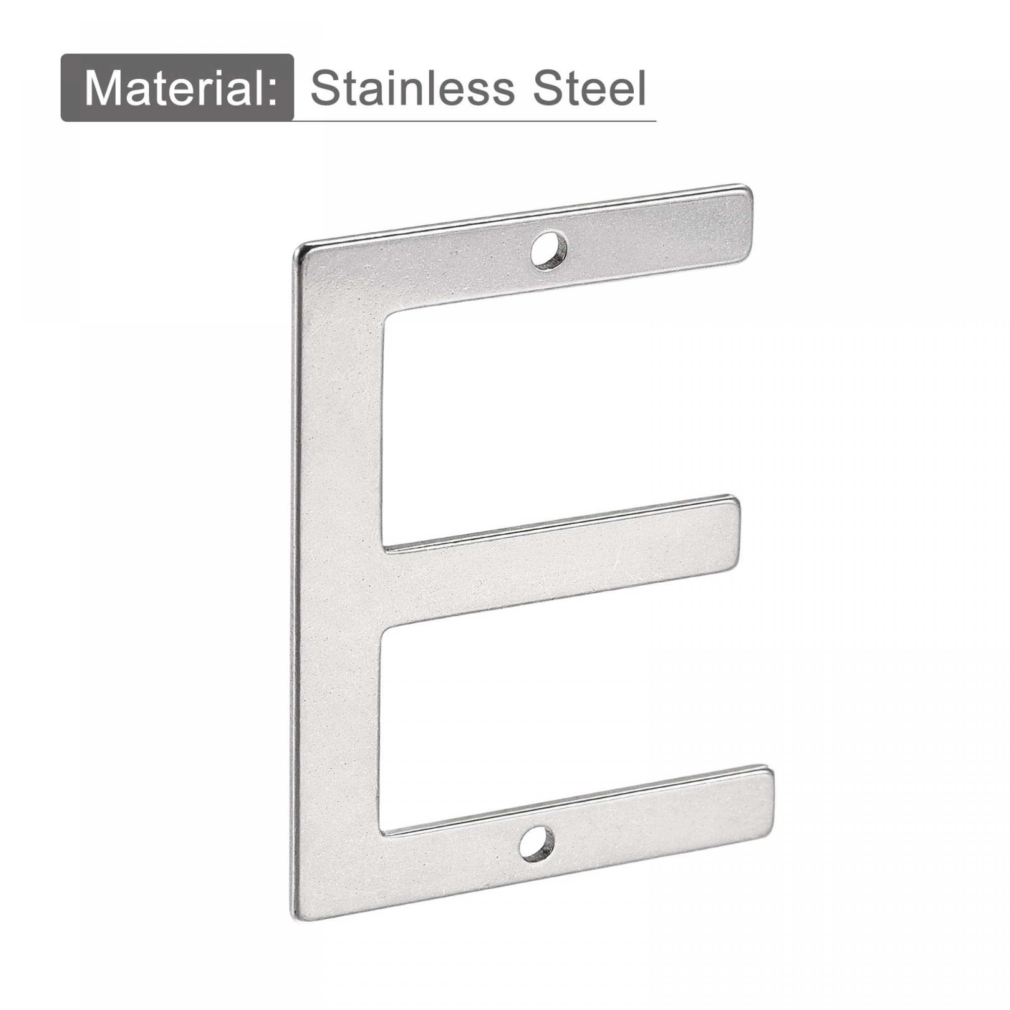 uxcell 2.76 Inch Polished Stainless Steel Letter E - Durable Mailbox, Hotel & Door Address Sign for Home, Business & Outdoor Use