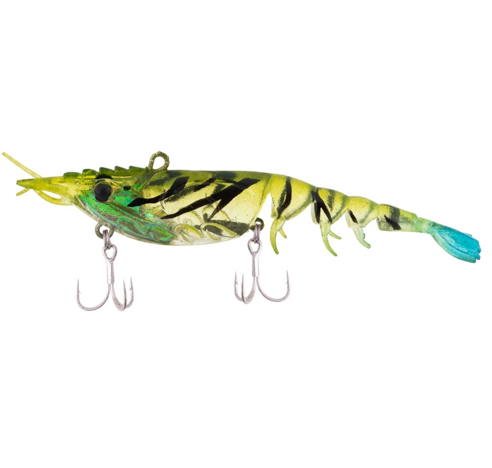 Berkley Shimma Shrimp Soft Vibe Lure 120mm - Realistic Saltwater Fishing Bait for Bass, Trout, and Redfish - Perfect for Kayak Fishing and Inshore Angling