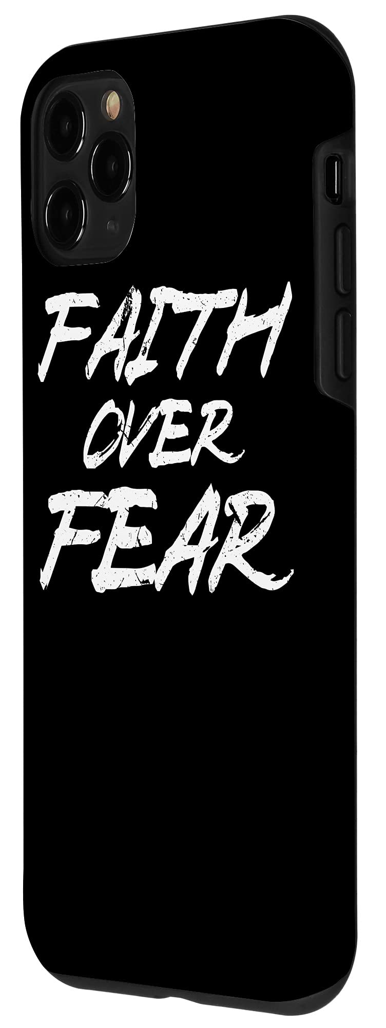iPhone 11 Pro Faith Over Fear Religious Jersey Case for Men & Women - Durable Protective Phone Cover for Church, Daily Use & Christian Lifestyle