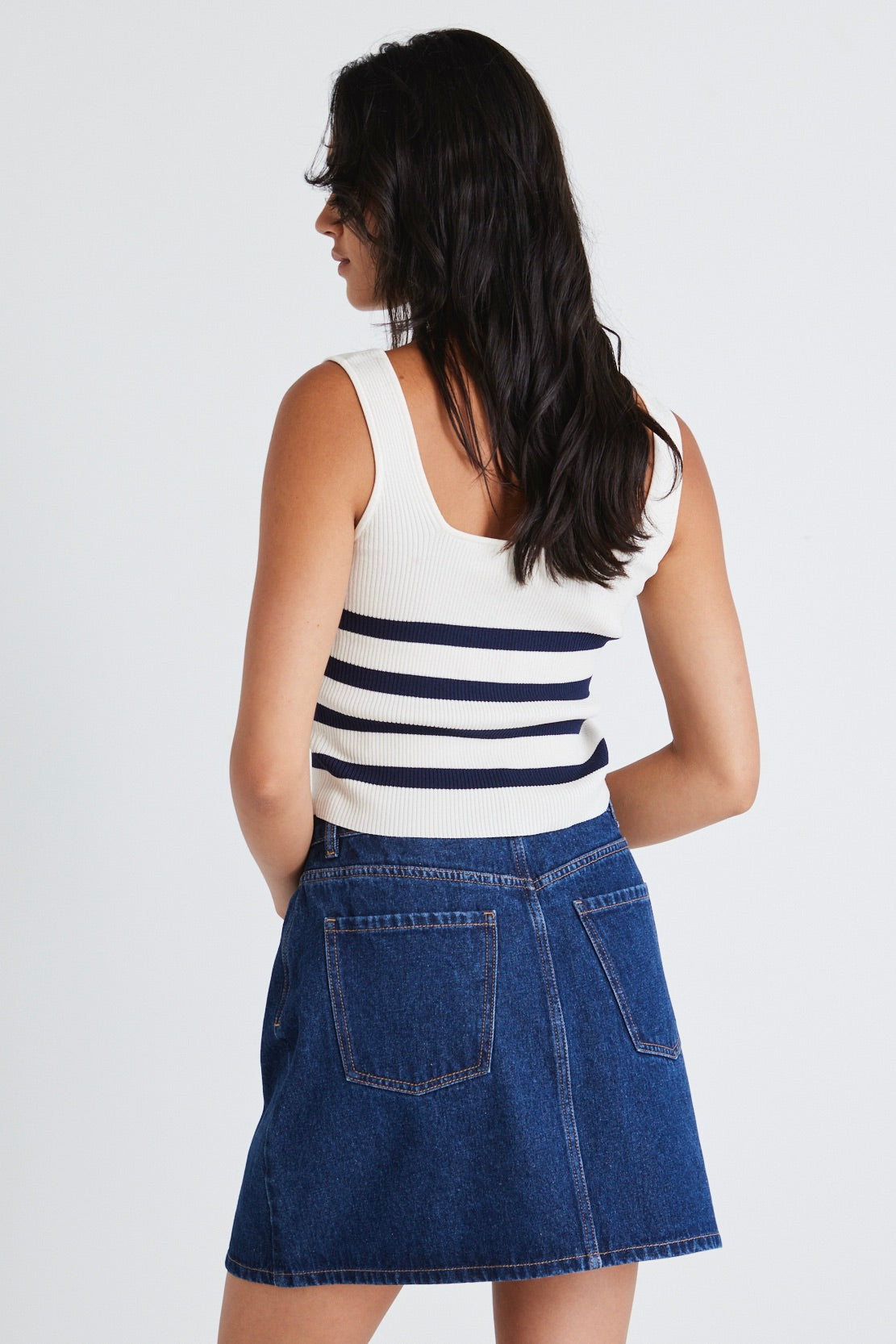 Stylish Indigo Denim Mini Skirt with Front Pockets - Perfect for Casual Outings, Date Nights & Summer Fashion