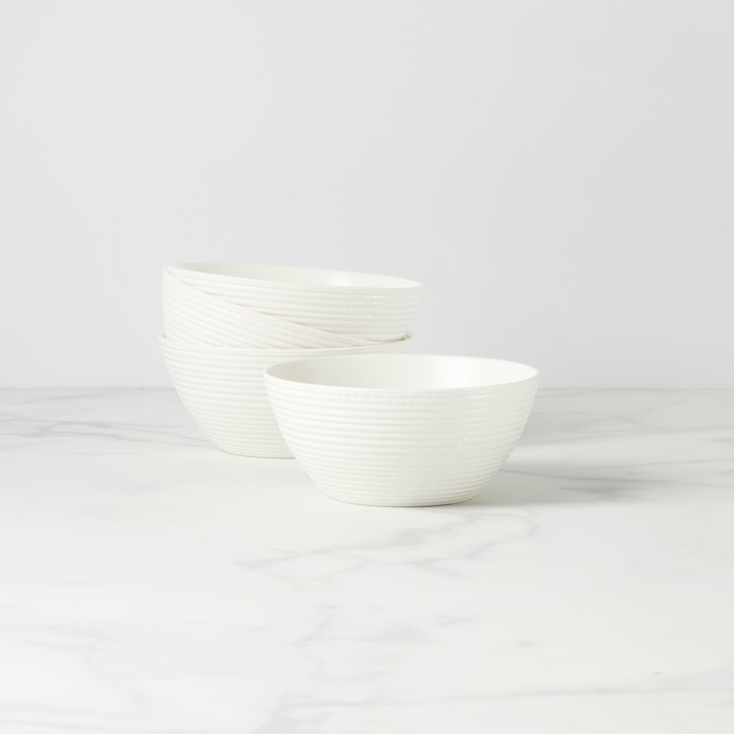 LX Collective White Fruit Bowls Set of 4 - Elegant Ceramic Serving Bowls for Fruits, Snacks, Salads - Perfect for Kitchen, Dining Table, Party & Home Decor