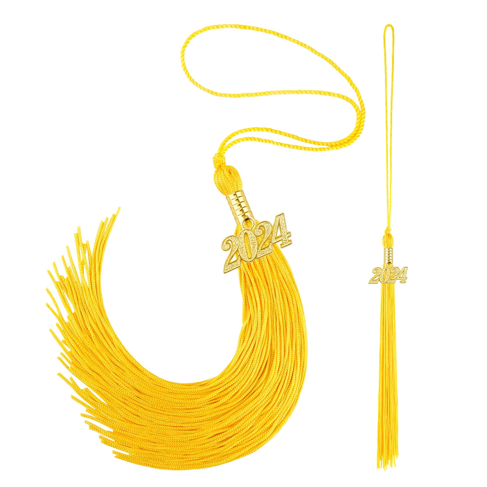 2024 Gold Graduation Tassel Set - 2 Pack for High School & College Commencement - Perfect for Graduation Caps, Yearbooks & Keepsakes