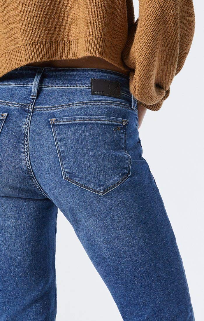 Mavi Women's Emma Mid Rise Slim Boyfriend Jeans - Premium Stretch Denim Pants for Women - Comfortable & Machine Washable - Perfect for Casual Wear, Office & Weekend Outings