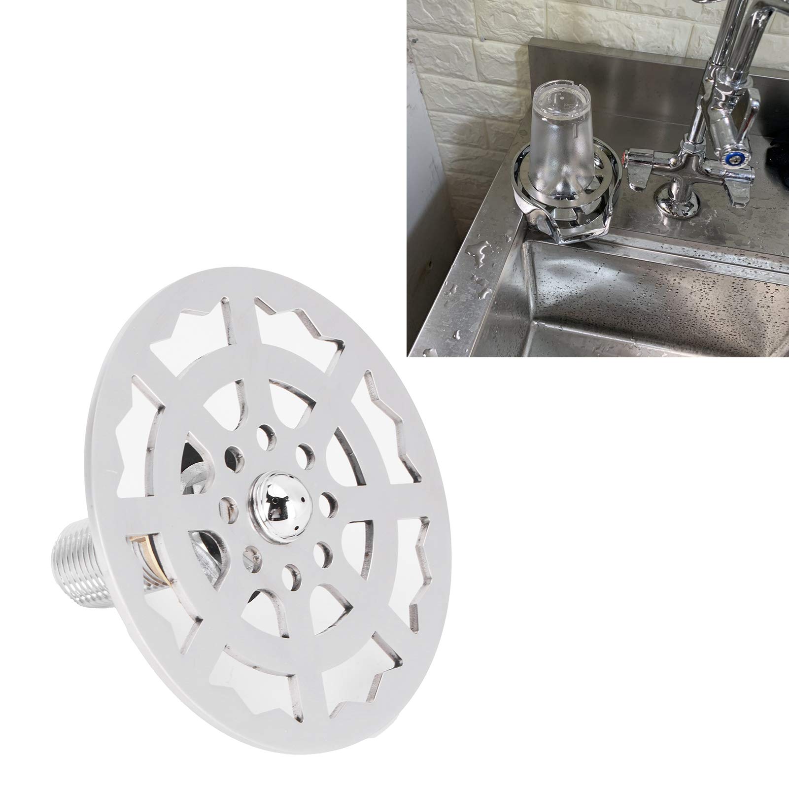 Stainless Steel Automatic Glass Rinser for Kitchen Sink - Bar & Restaurant Cup Washer - Coffee Accessories & Glass Cleaner for Home & Commercial Use