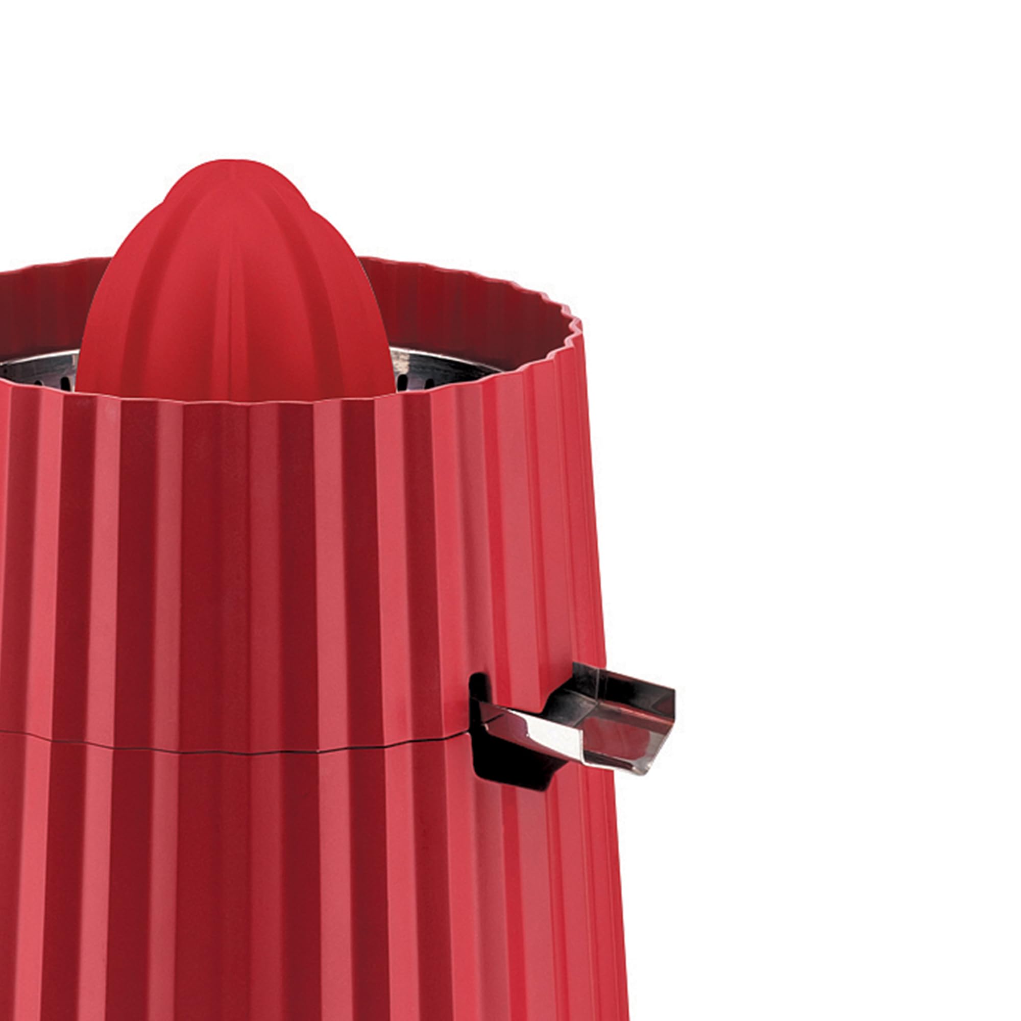 Alessi Plissé MDL07R/USA Electric Citrus Juicer - 85W Red Thermoplastic Resin Squeezer with US Plug for Fresh Lemon & Orange Juice | Perfect for Kitchen, Bar & Breakfast Counter