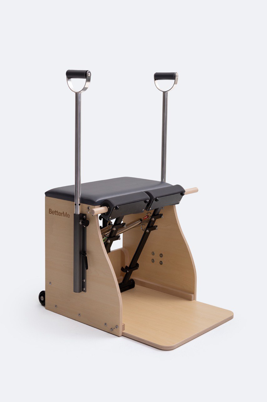 Premium Pilates Chair for Home & Studio Workouts - Foldable, Adjustable Resistance - Perfect for Core Strength, Flexibility & Rehabilitation Exercises