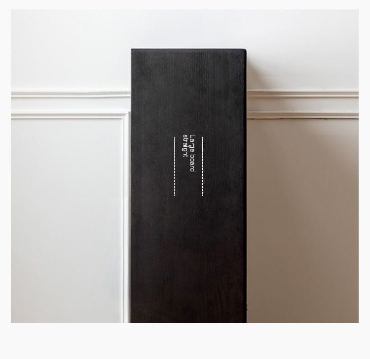 Solid Oak Wood Side Cabinet - Black Finish | Stylish Storage for Living Room, Bedroom, or Office