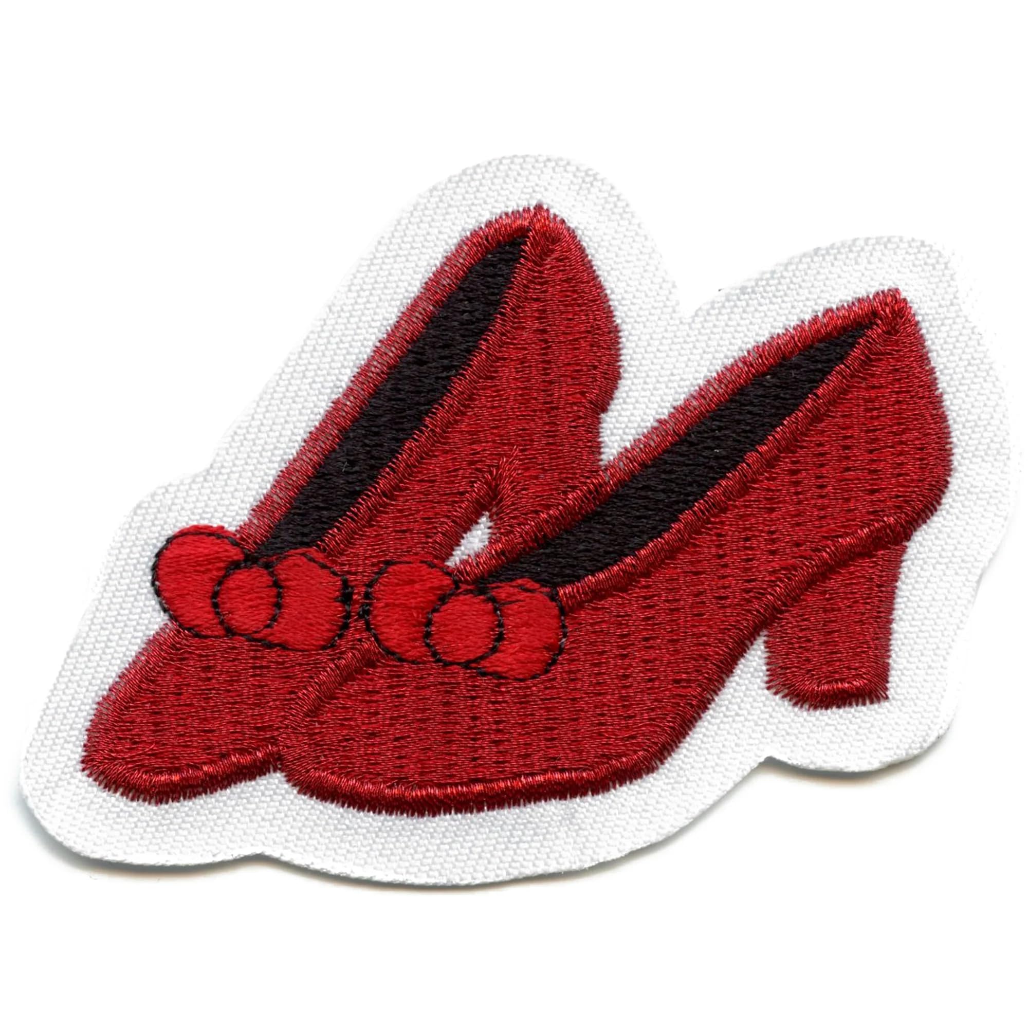 Ruby Red Slippers Patch - Classic Wizard of Oz Movie Embroidered Iron-On Applique for Costumes, Jackets & DIY Crafts