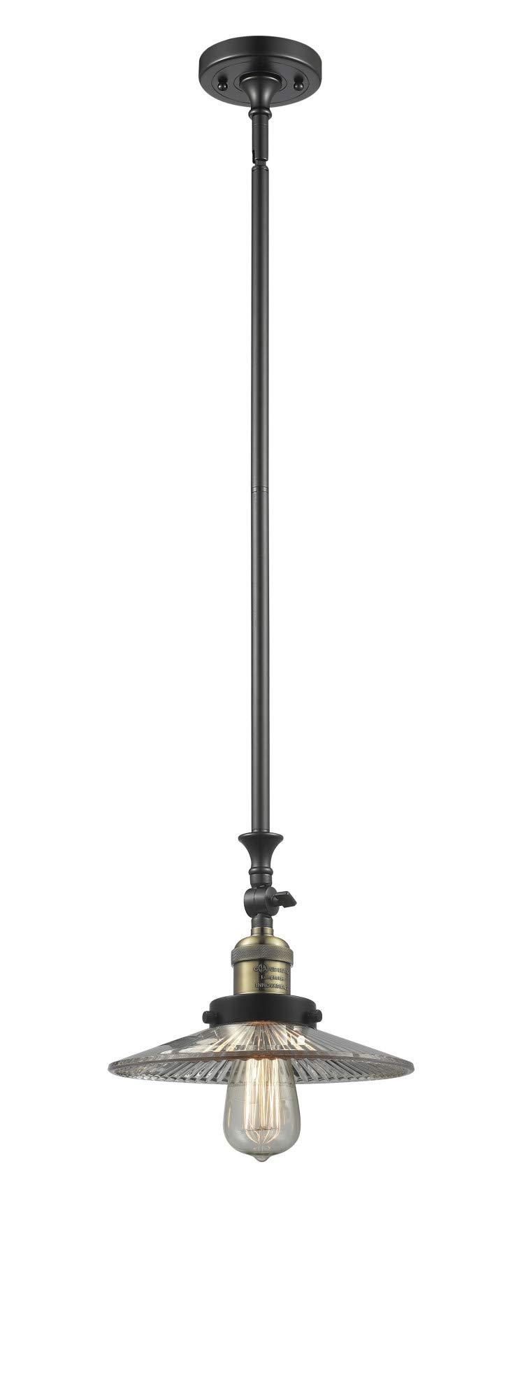 Innovations 206-BAB-G2 1-Light Mini Pendant Light Fixture in Black Antique Brass Finish - Perfect for Kitchen Island, Dining Room, or Entryway Lighting