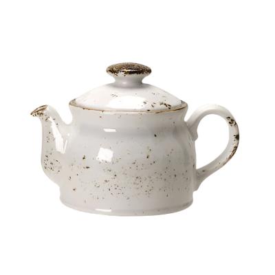 Premium Steelite Craft 15 Oz Ceramic Teapot with Lid - Elegant White Teapot for Tea Lovers (6-Pack Case) - Perfect for Afternoon Tea, Gifts & Restaurant Use