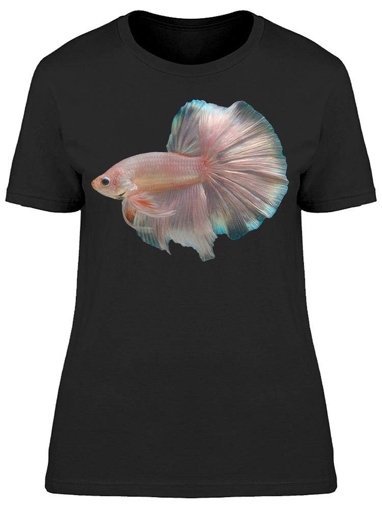Smartprints Rose Halfmoon Beautiful Betta Fish Graphic T-Shirt for Women - Casual Wear, Gift for Fish Lovers, Aquarium Enthusiast Outfit