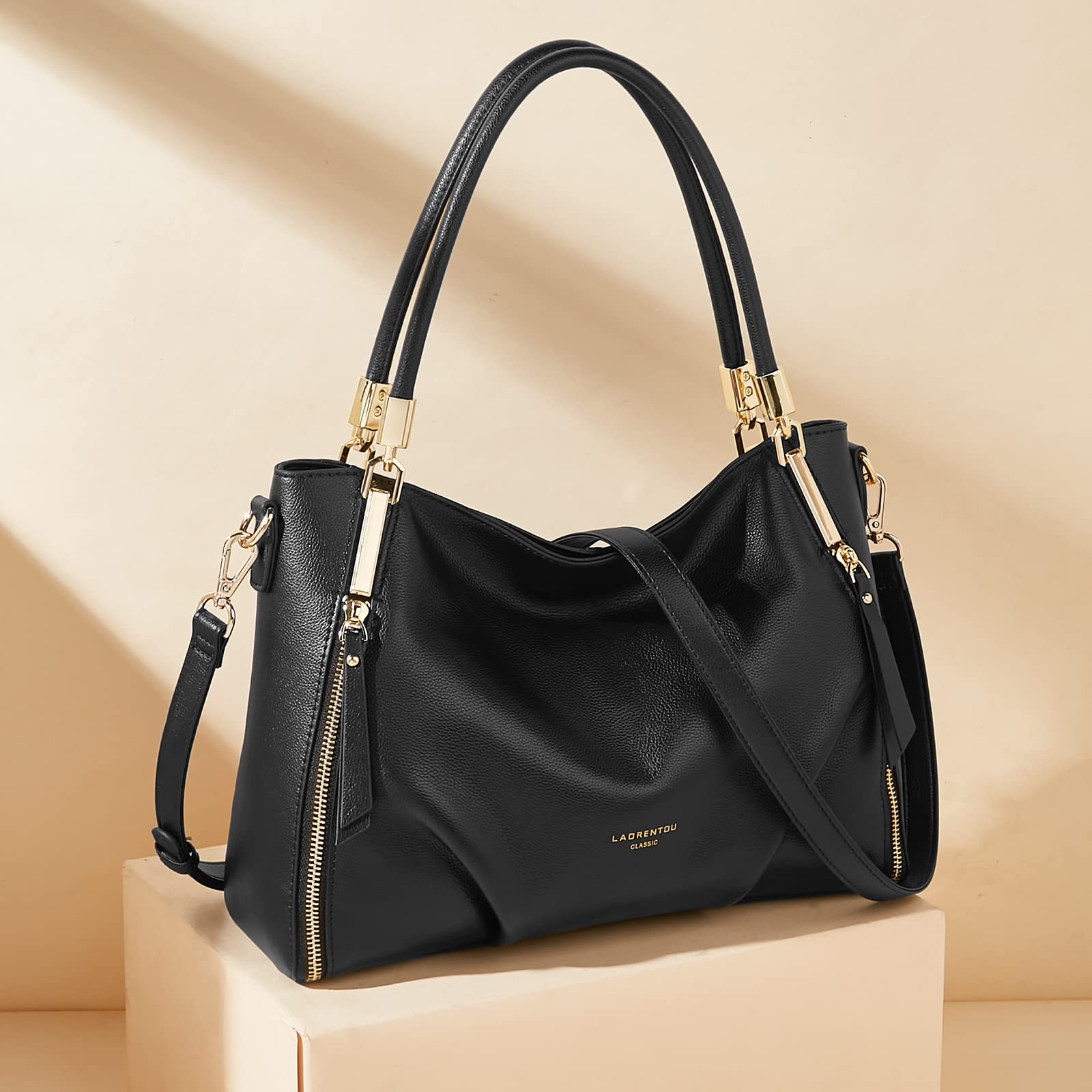 Genuine Leather Tote Bag for Women - Large Top Handle Shoulder Purse & Satchel Handbag - Perfect for Work, Travel, and Everyday Use