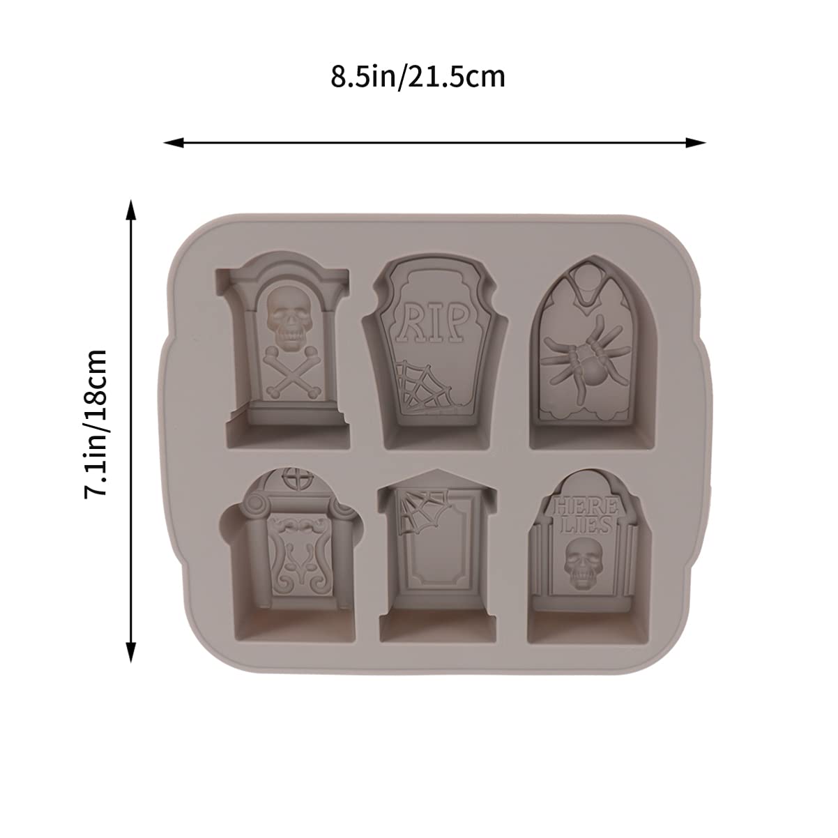 Halloween Tombstone Ice Maker - Silicone Ice Mold & Tray for Spooky Cocktails, Party Drinks, and Themed Beverages