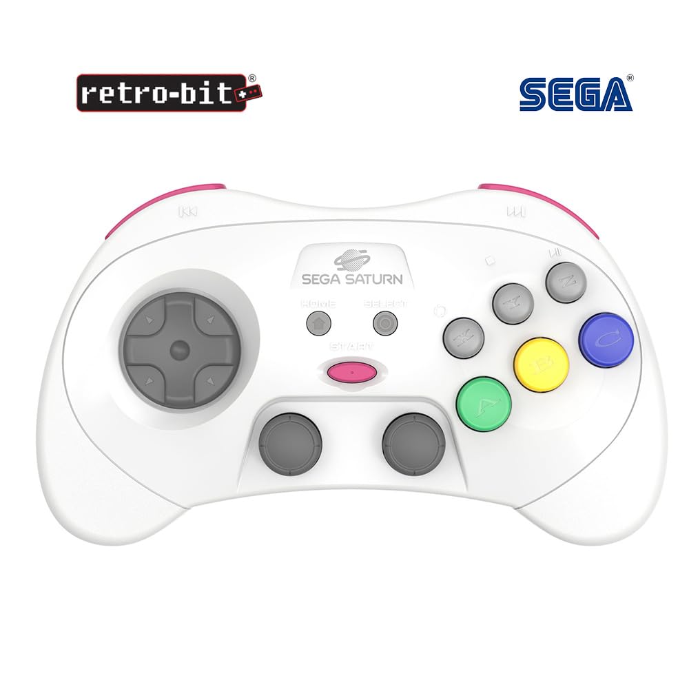 Retro-Bit SEGA Saturn Wireless Controller for Switch, PC, Mac - Gaming & Emulation