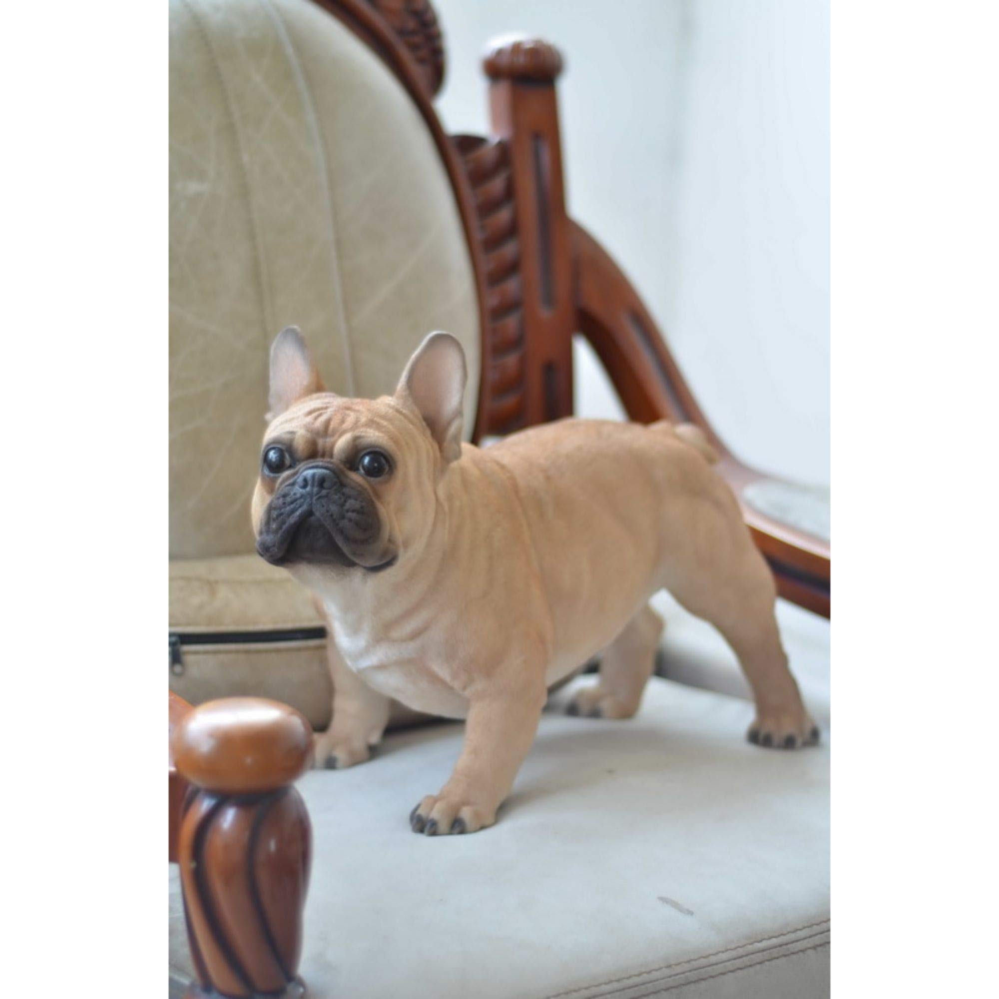 French Bulldog Outdoor Garden Statue - 20 Inch Handcrafted Decorative Sculpture for Patio, Lawn, and Yard Decor