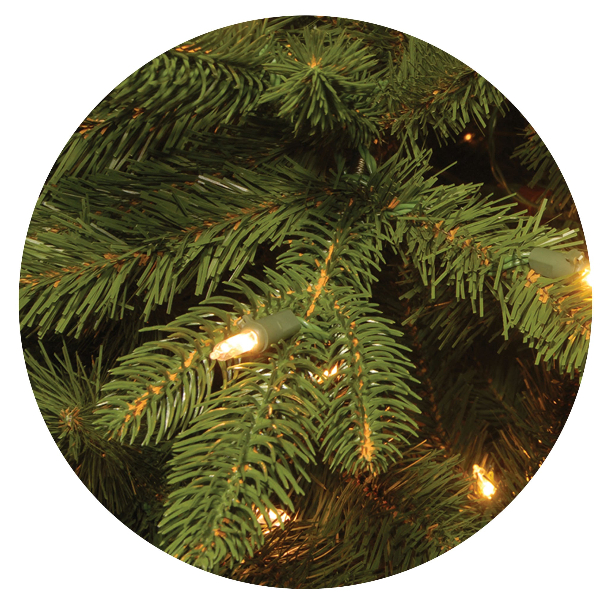 7.5 ft Pre-Lit Ridgewood Spruce Artificial Christmas Tree with 500 Clear LED Lights - Perfect for Living Room, Office & Holiday Decorations