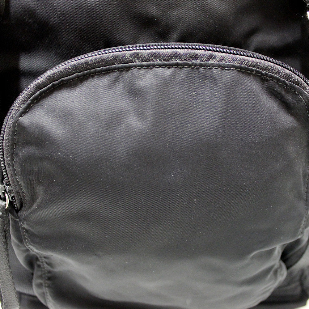 Authentic Prada Black Re-Nylon Double Buckle Backpack for Women - Luxury Designer Laptop Bag for Work, Travel & Everyday Use