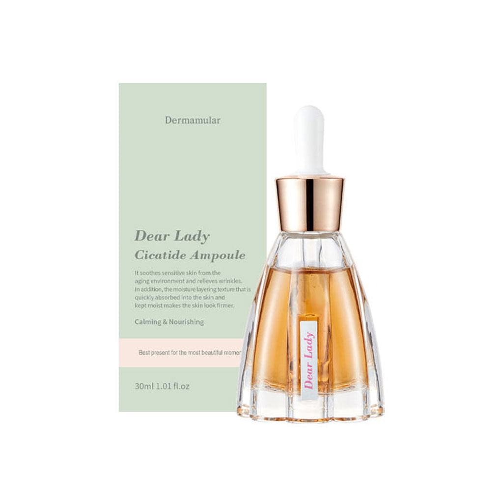 Dermamular Dear Lady Cicatide Ampoule 30ml - Skin Repair Serum for Scars & Wrinkles - Perfect for Post-Surgery Care & Anti-Aging Routine