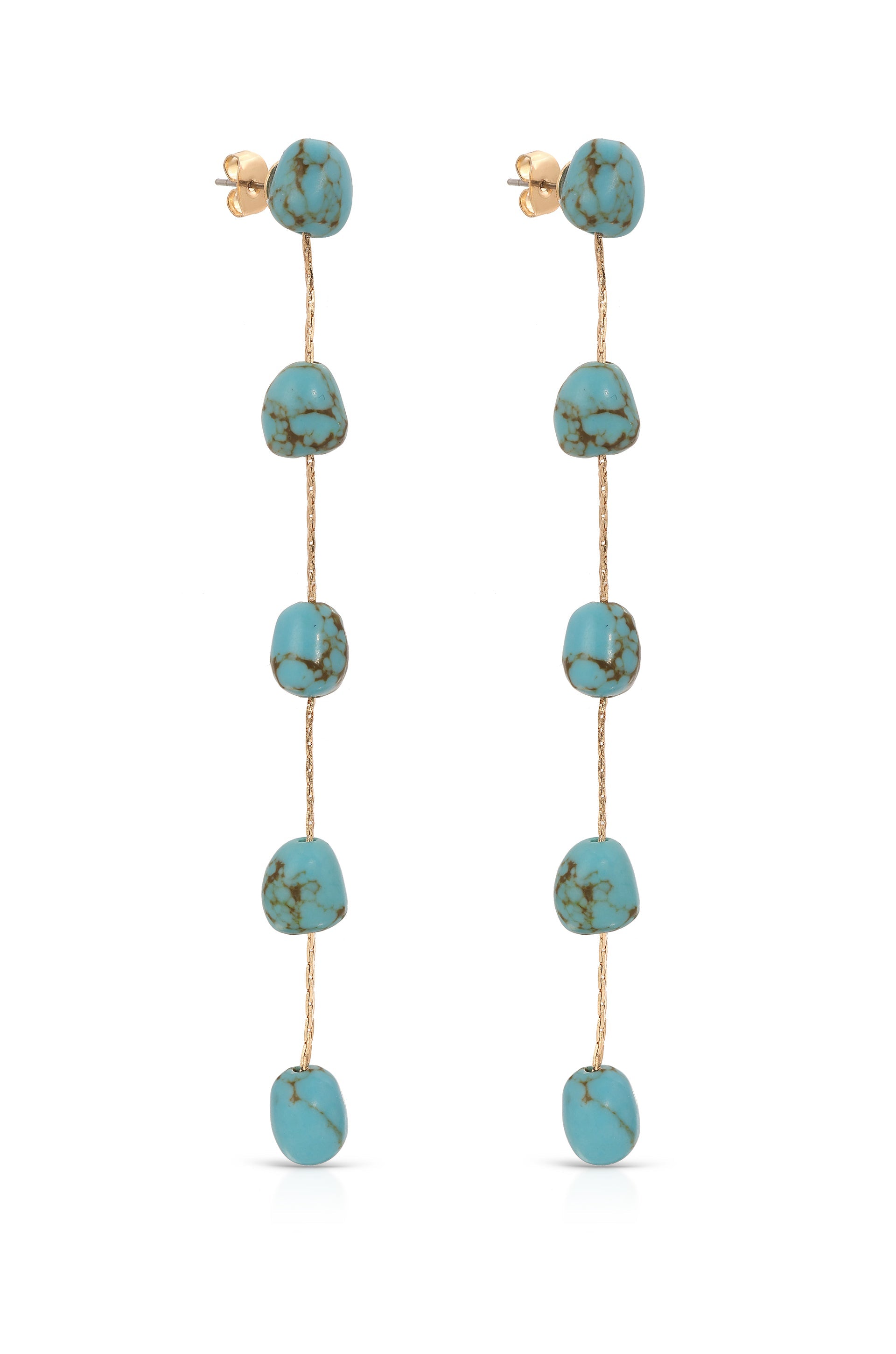 Exquisite Turquoise Drop Earrings for Women - Handmade Dangle Earrings with Gemstone - Perfect for Parties, Weddings & Everyday Wear