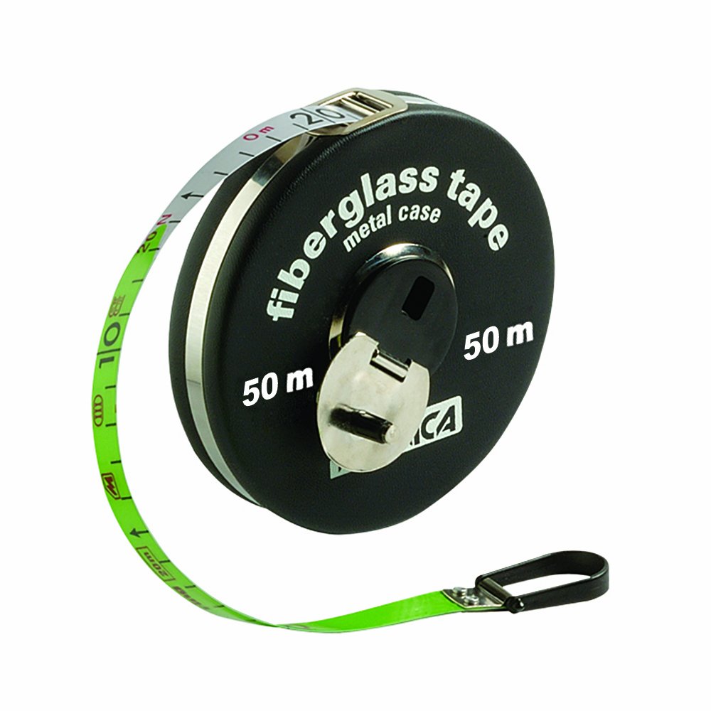 40037 Fiberglass Tape Measure 50m (164ft) - Heavy Duty, Waterproof Measuring Tool for Construction, Landscaping, and DIY Projects
