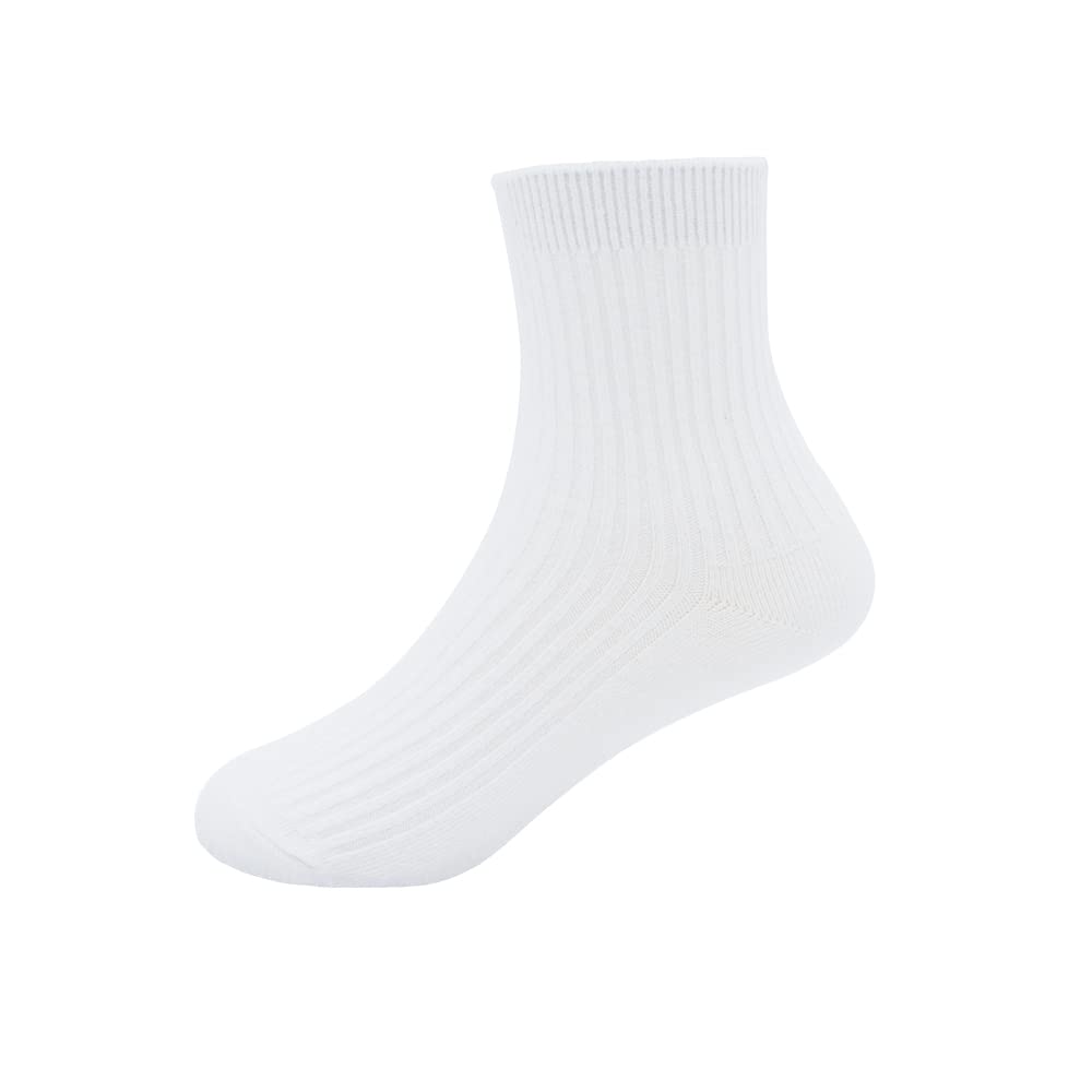 Unisex Kids School Socks for Boys & Girls - Soft Cotton Crew Socks for Toddlers, Youth & Students - Comfortable Trainer & Dress Socks for Everyday Wear, School Uniforms & Sports Activities