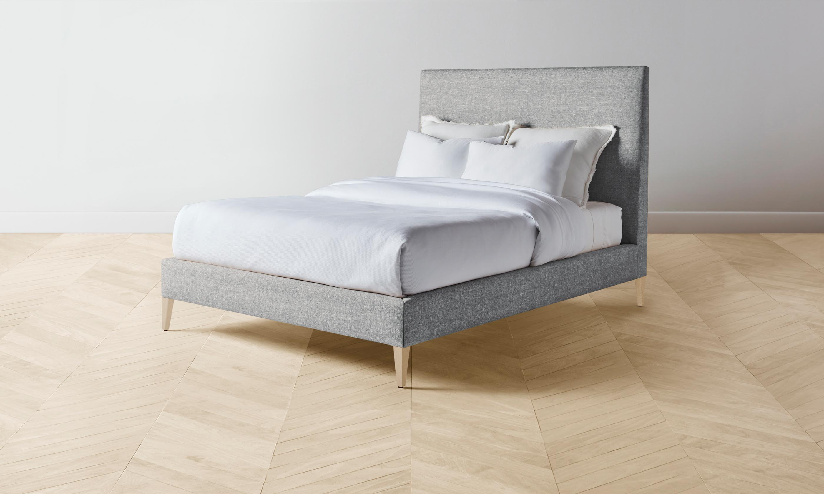 The Essex Bed - Premium Merino Wool Heather Grey - Perfect for Cozy Bedrooms & Modern Home Decor