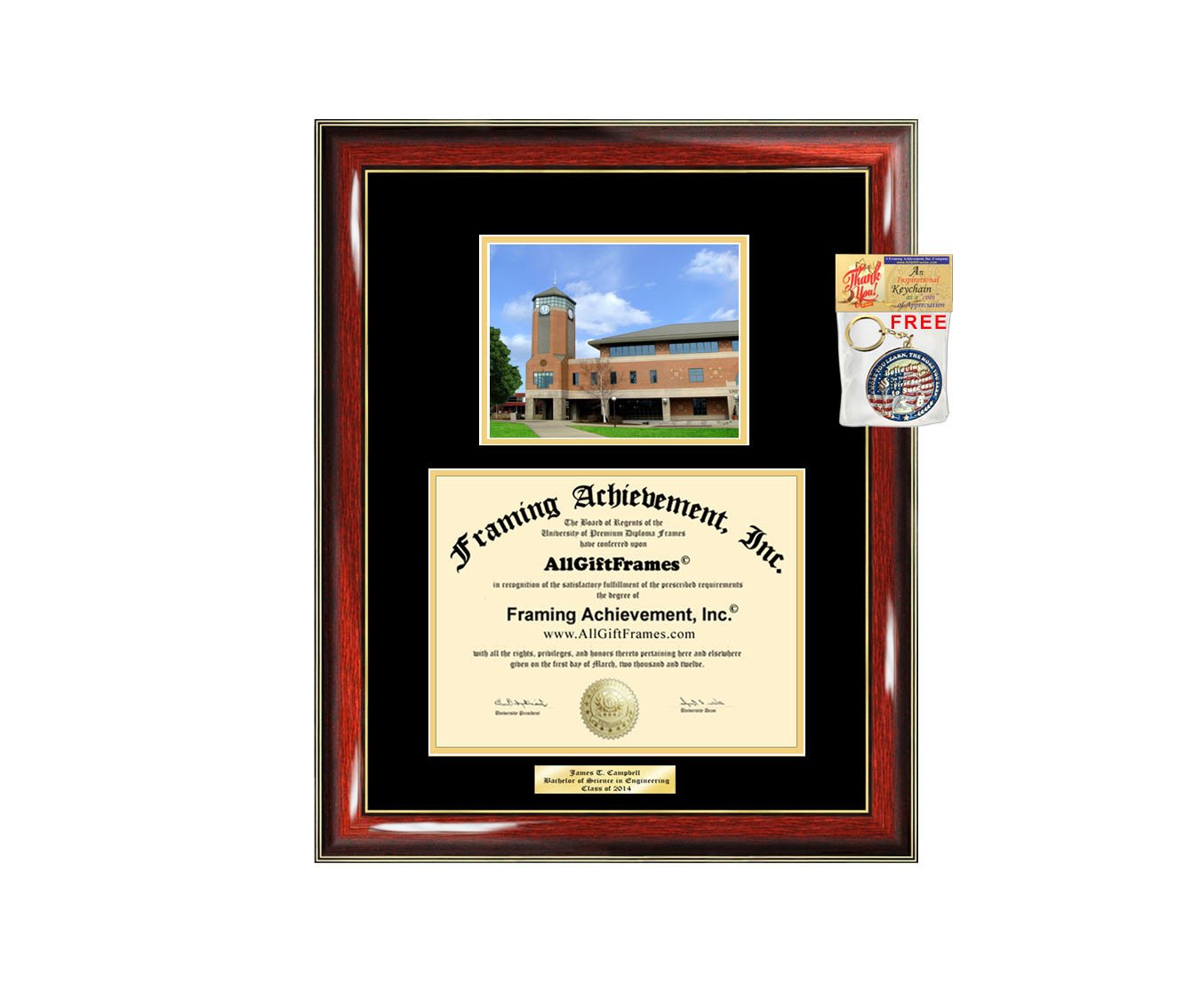 Roger Williams University RWU Diploma Frame - Custom Engraved Graduation Gift for Bachelor, Masters, MBA, PhD & Doctorate Degrees - Perfect for Displaying Diplomas & Academic Achievements in Home or Office Decor