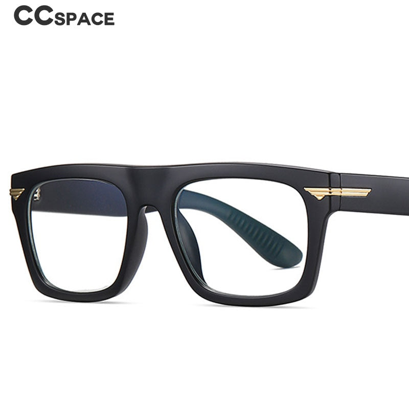 CCspace Unisex Full Rim Square TR90 Titanium Frame Eyeglasses 49362 - Lightweight & Durable Glasses for Work, Reading & Everyday Use