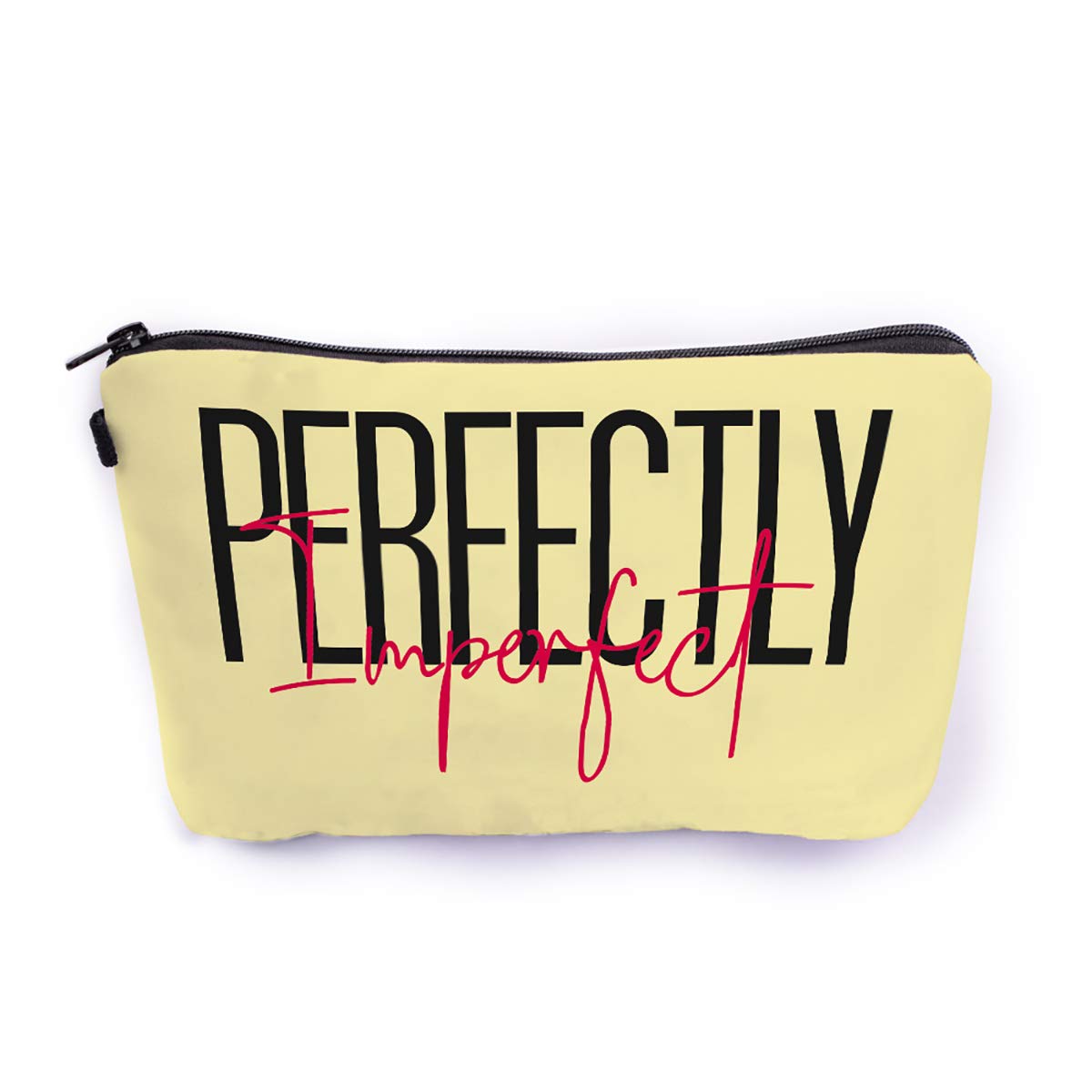 Crazyify Designer Canvas Cosmetic Bag for Women - Stylish Travel Makeup Pouch with Zipper, Perfect Toiletry Organizer for Daily Use & Vacation Essentials